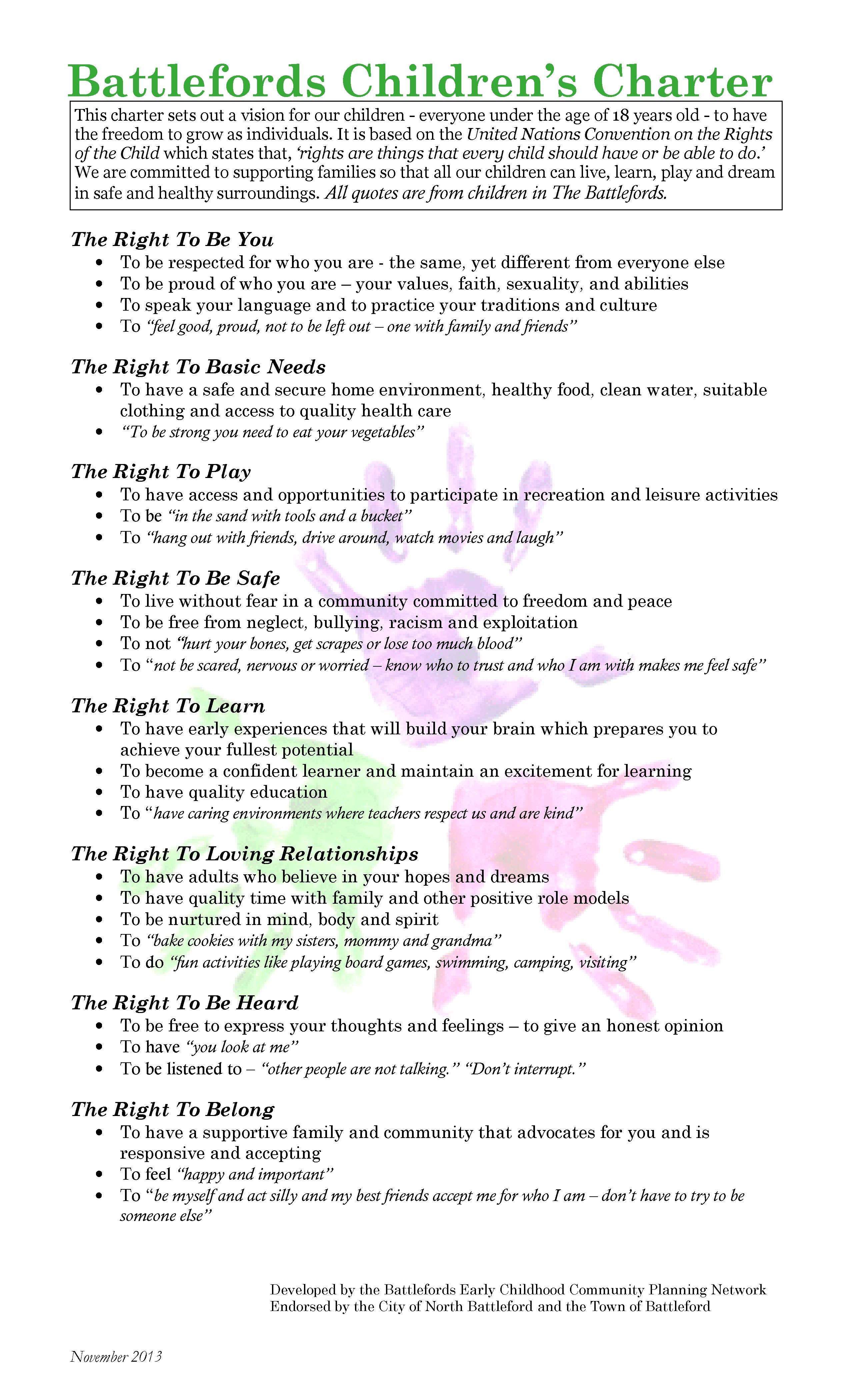 Battlefords Children's Charter Battlefords Children's Charter