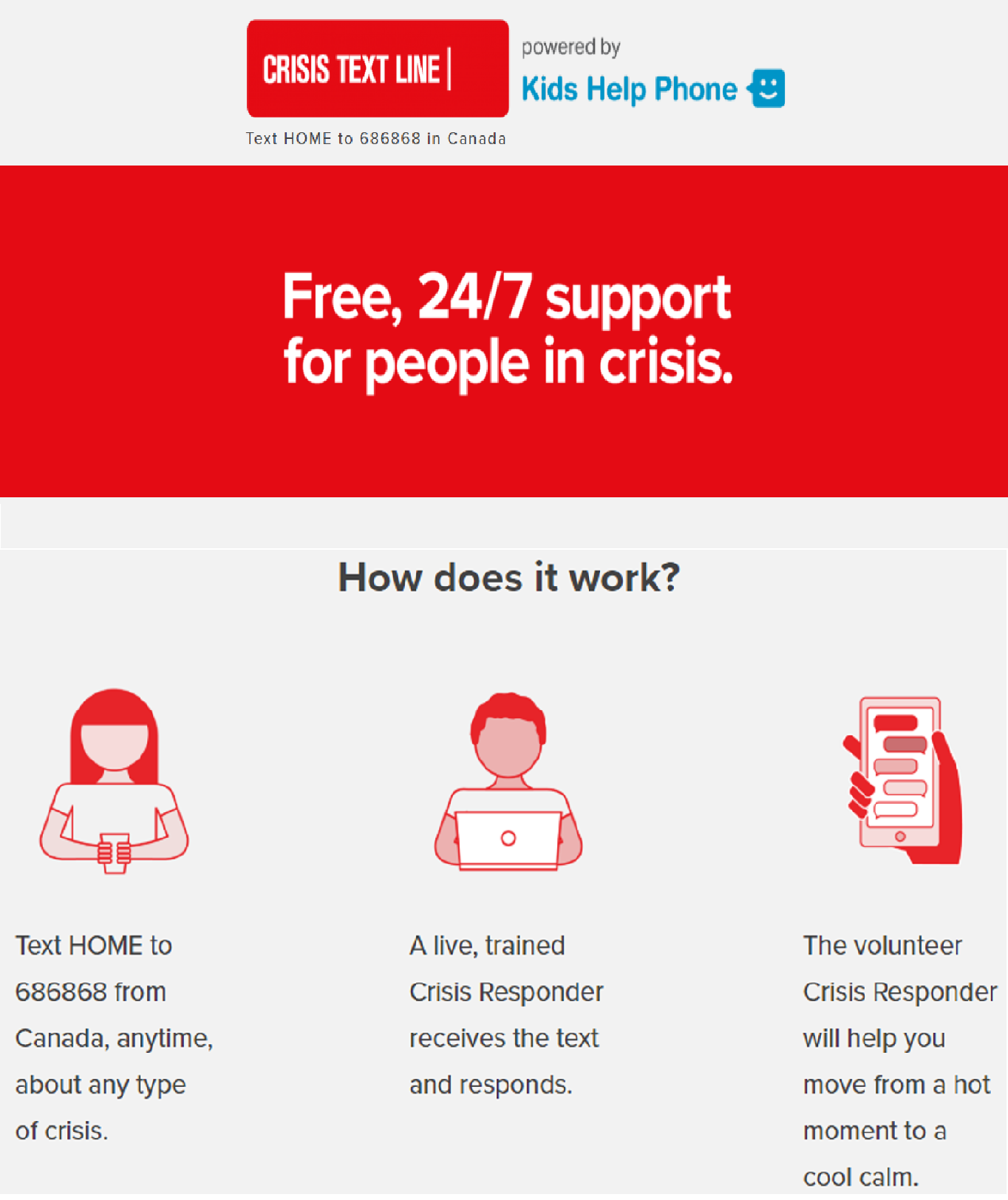 Canada's Crisis Text Line Canada's Crisis Text Line
